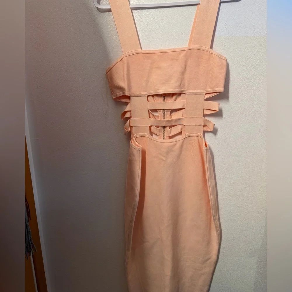 House of CB Peach Bandage Maxi Dress - Picture 1 of 3